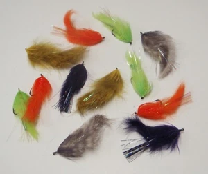 Shallow Water Hare Leaches Streamer Flies QTY 12 - New - Picture 1 of 1