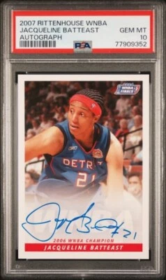 2007 Rittenhouse WNBA Autograph Jacqueline Batteast PSA 10 Notre Dame Irish - Image 1 of 2