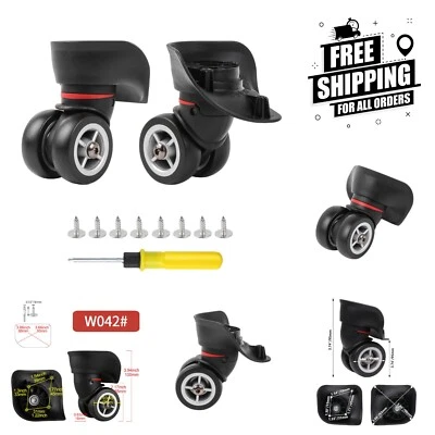 Paquete de repuesto de ruedas de equipaje de rotación 360° para maletas rígidas Foto 1 de 4