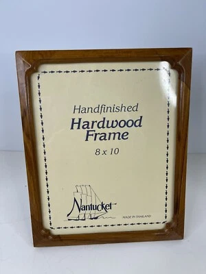 Marco de fotos de teca Nantucket de colección tamaño 8" x 10" acabado a mano madera dura de teca Foto 1 de 4