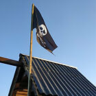 (Hooded Knife And Fork)Pirate Flag Skeleton Pirate Flags Bunting Halloween