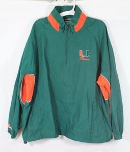 Giacca a vento mezza zip uomo Miami Hurricanes University rovere rosso XL - Foto 1 di 5