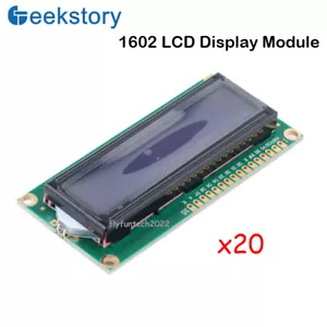 20PCS LCD1602 LCD Display Module with Blue Backlight 16x2 Character for Arduino - Picture 1 of 5