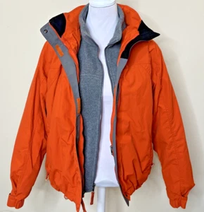 Abrigo Chaqueta L.L.Bean Para Mujer L Impermeable Trail Vellana 3 en 1 Capa de Lluvia Naranja - Imagen 1 de 20