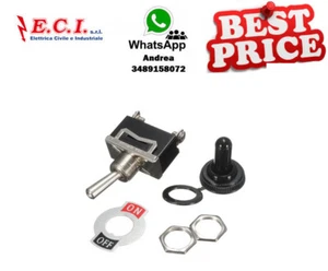 INTERRUTTORE A LEVA 12V ON/OFF CON COPERTURA IN GOMMA IMPERMEABILE - Picture 1 of 1