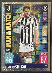 2021-22 Topps Match Attax Man of the Match #412 FEDERICO CHIESA Juventus