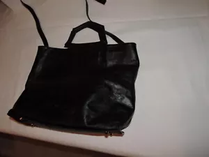 Anna Paola Pebbled Leather Black Shoulder Bag Purse Handbag Made in Italy - Picture 1 of 7