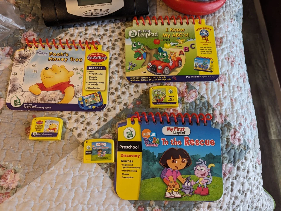 LeapFrog My First LeapPad Preschool -3 Flip Books &3 Cartridges. - Image 1 of 4
