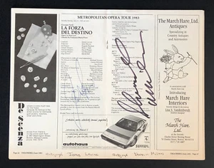 JAMES LEVINE & SHERRILL MILNES signiert 1983 METROPOLITAN OPERA TOUR Spielzettel - Bild 1 von 5