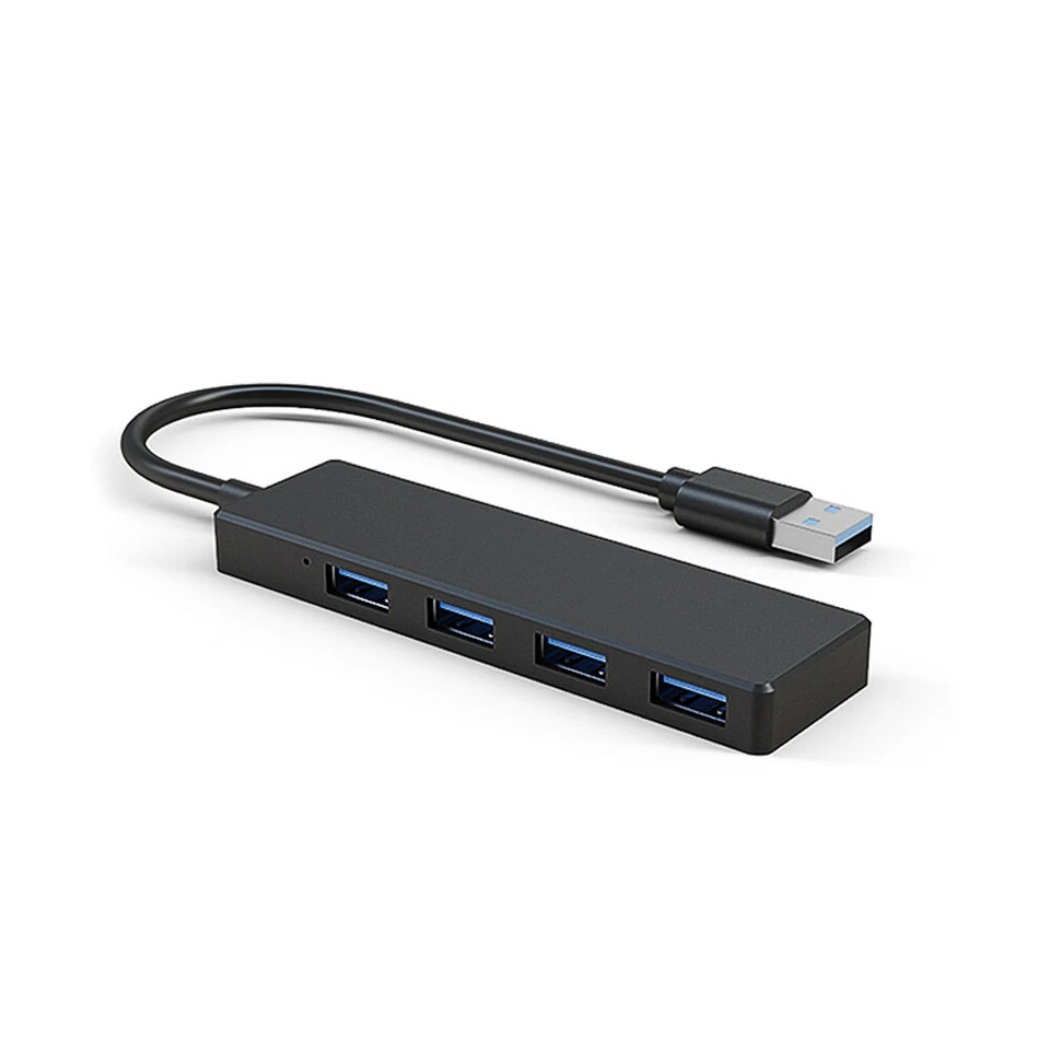 USB 3.0 Hub 4-Port Adapter Charger Data Super Speed for PC Mac Laptop Desktop - Image 1 of 1
