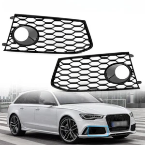2PCS Front Bumper Fog Light Cover Fog Lamp Grille For RS6 2014-2018 - Picture 1 of 16