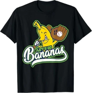 Maglietta da baseball divertente Let's Go Bananas maglietta banana carina - Foto 1 di 3