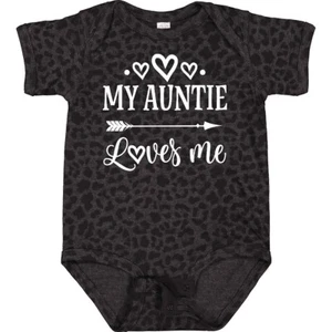 Inktastic Auntie Loves Me Baby Clothes Infant Creeper Girl Boy From Valentines - Picture 1 of 10