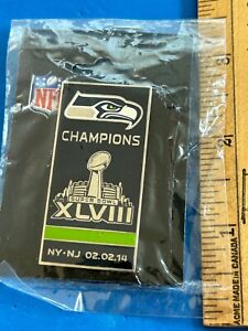NFL Seattle Seahawks Football Logo Champions Super Bowl XLVIII 2014 épingle à revers