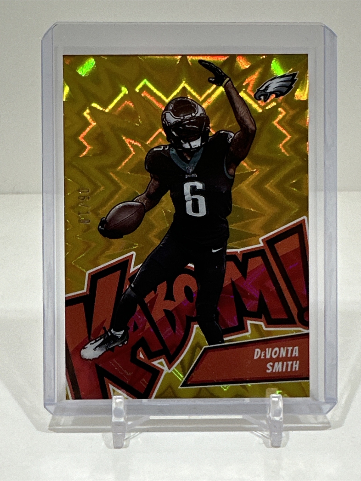 2023 Absolute DeVonta Smith GOLD KABOOM #’D 6/10 Jersey Match 🔥🔥🔥