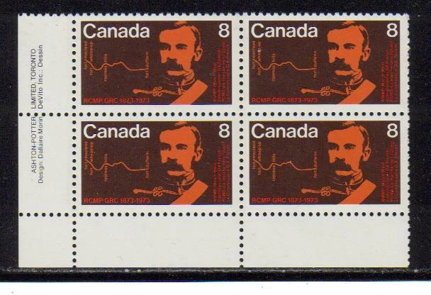 1973 Canada SC# 612 LL - R.C.M.P. Centenary - Plate Block M-NH Lot # 2512 - Image 1 of 1