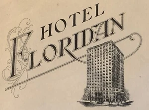 Hotel Floridan Ad cover- Tampa, FL - 1934; 2-cent, 1-cent cancelled stamps - Picture 1 of 3