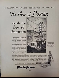 1930 Westinghouse Electricity Fortune Magazine Print Advertising Tearsheet Power - Picture 1 of 3