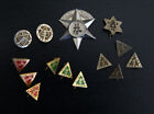1960’s Vtg. 14 Road Traffic Safety 3D Lapel Pins Hebrew Badges Made in Israel 