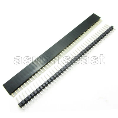 10 Pair 2.54mm 1X40pin Straight Pin Header Single Row Male + Female for Arduino  - Image 1 of 4