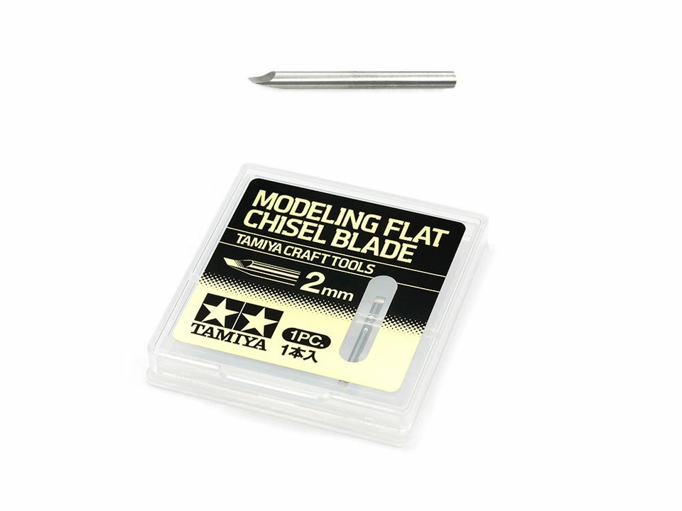 Tamiya 74143 2mm Steel Flat Chisel Modeling Blade Plastic Model Craft Tools - Image 1 of 1