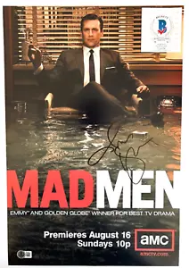 JON HAMM SIGNED MAD MEN 12X18 TV POSTER PHOTO DON DRAPER ACTOR SERIES BAS - Picture 1 of 2