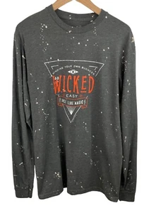 Southern Bliss Womens Size Medium Gray Long Sleeve Graphic Print T-shirt - Picture 1 of 7