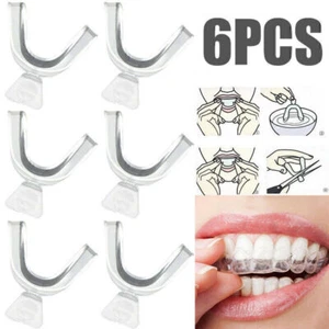 6 x Bleaching Schienen Zahnschiene Zahnweiß Weisse Zähne Gel Strips Streife E5F4 - Bild 1 von 3