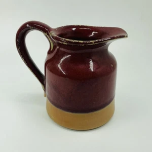 Vintage Pottery Red & Brown Creamer Pitcher - 5 1/2" (Y7) - Picture 1 of 6