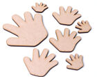 10 x Drewniane kształty do rąk Nadruki ręczne Kształty dłoni dla niemowląt Pudełka z pamięcią MDF