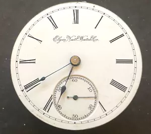Antique 1891 Elgin Grade 73 Pocket Watch Movement Running Ticks 18s 7j USA - Picture 1 of 4