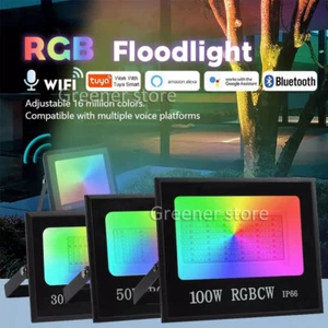Smart RGB Flutlicht LED Wifi Bluetooth Spotlight Draußen Garten Beleuchtung IP66 - Bild 1 von 21