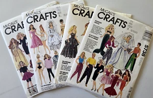 McCalls Crafts Sewing Patterns Barbie and Ken Doll Clothes Lot of 4 UNCUT - Picture 1 of 8