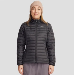 Kathmandu Puffer Jacket Size AU 10 Women's Heli Down Coat Black 550 Lightweight - Picture 1 of 12