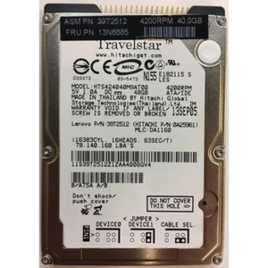 39T2512 - IBM 40GB 4200 RPM IDE 2.5" HDD - Picture 1 of 1