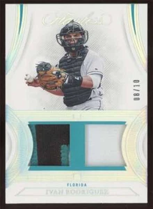Ivan Pudge Rodriguez /10 Gold GU Dual Patch 2022 Panini Flawless Marlins Relic - Picture 1 of 3