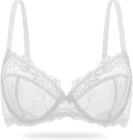Wingslove Women's Sexy Lace Bra Non Padded Embroidered Unlined Underwire Balcone