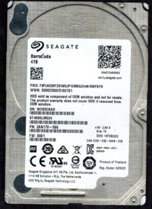 ST4000LM024 P/N: 2AN17V-566 F/W: 0001 S/N: WCK5 TK 4TB FEB 2020 THAILAND SEAGATE - Picture 1 of 2