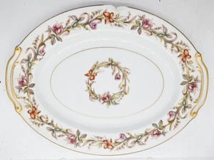 Ovale Servierplatte - 11" Sango China, Japan - gebraucht, Mith Chips - Bild 1 von 3
