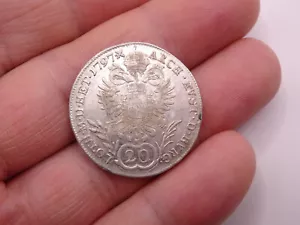 Österreich Habsburg Franz II. 20 Kreuzer 1797 E Karlsburg Siebenbürgen Silber - Bild 1 von 3