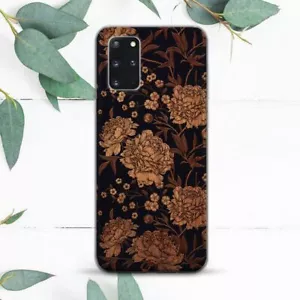 Dunkle Blumen Holz Blumen ästhetische Hülle für Samsung Note 20 S21 S22 S23 S24 FE - Bild 1 von 1