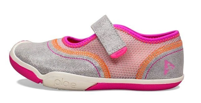 Summer SNEAKERS Silver-pink- Maryjane Casual Toddlers Girls Size 7