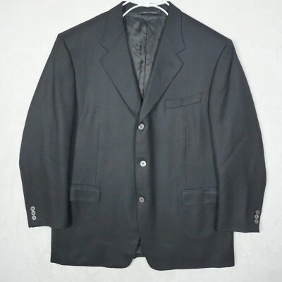 CANALI Proposta Men’s Blazer Sport Coat 3 Button Black Size 48 R Classic Wool - Image 1 of 4