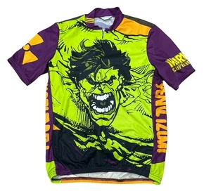 Vintage 90’s Pearl Izumi Incredible Hulk Marvel Men’s Cycling Jersey Size Large - Picture 1 of 10