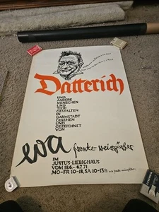 Seltenes Vintage Theater Poster Datterich Eva Franke Weibgarber 60er Jahre. Original.  - Bild 1 von 13