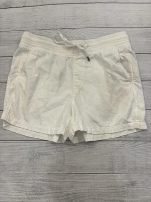 Pantalones Cortos Orvis Para Mujer Grandes Blancos Cintura Elástica Cordón Informal Algodón Verano Foto 1 de 4