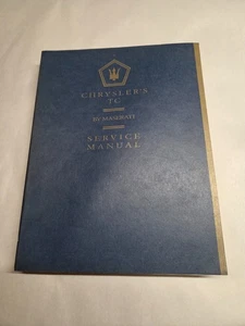 Chrysler TC MASERATI 1988 taller de servicio manual de taller de reparación fabricante de equipos originales de fábrica - Imagen 1 de 11