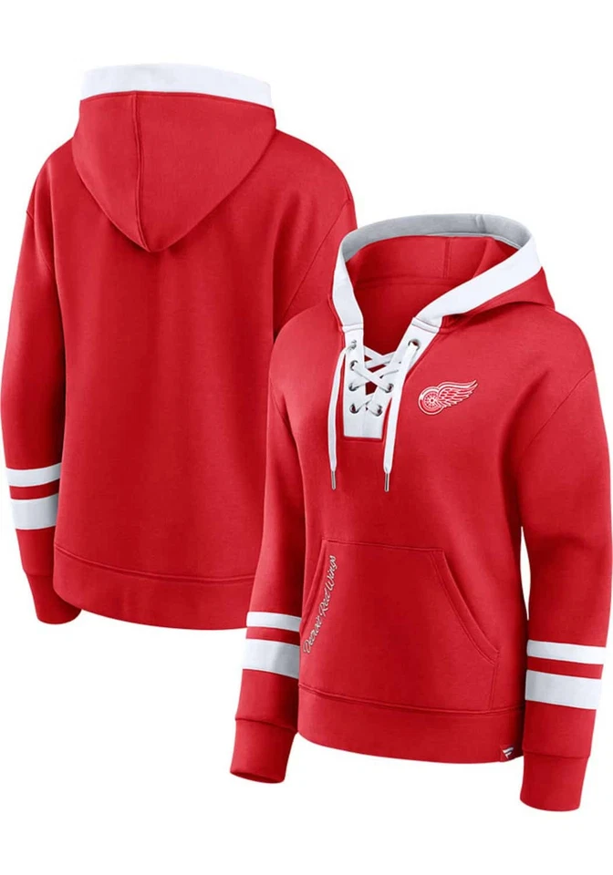 Detroit Red Wings Women's Fanatics Red Pullover Jersey Hoodie - Image 1 of 1