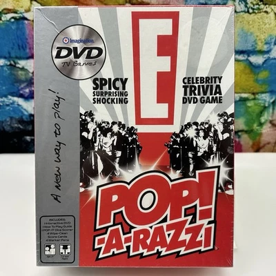New E! POP-A-RAZZI E CELEBRITY TRIVIA DVD GAME Imagination TV Age 13+ Fun Sealed - Image 1 of 4