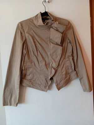 White House Black Market Blazer Ruffle Jacket, Tan Size 8 - Image 1 of 4